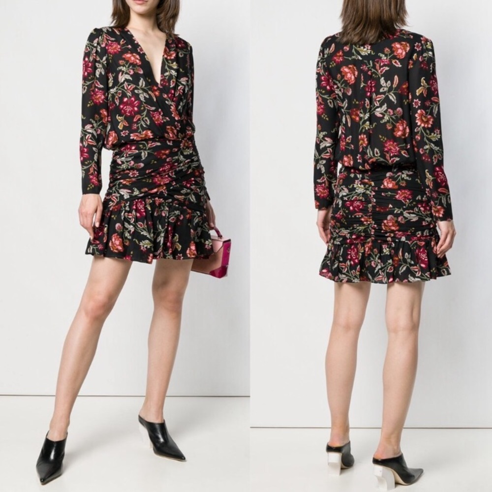 A.L.C. Haven Floral Silk Mini Dress Size:2